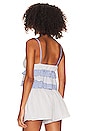 view 3 of 5 Aruba Top in Blue & White Stripe