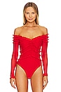view 2 of 5 Elise Bodysuit in Cherry Red