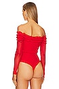 view 4 of 5 Elise Bodysuit in Cherry Red