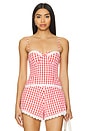 view 1 of 5 ТОП PEGGY BUSTIER in Red & White Check