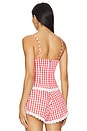 view 3 of 5 Peggy Bustier Top in Red & White Check
