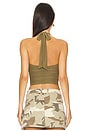 view 3 of 3 Charlize Halter Top in Olive Green