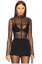 view 1 of 5 Astrid Sheer Bodysuit in Black