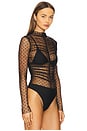 view 3 of 5 Astrid Sheer Bodysuit in Black