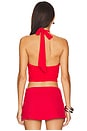 view 3 of 4 Charlize Halter Top in Cherry Red