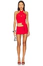 view 4 of 4 Charlize Halter Top in Cherry Red