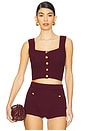 view 1 of 5 Evaline Top in Oxblood