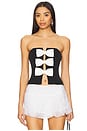 view 1 of 4 Kora Bustier Top in Black & White