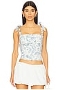 view 1 of 4 Carmella Top in Baby Blue Toile