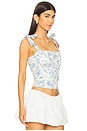 view 2 of 4 Carmella Top in Baby Blue Toile