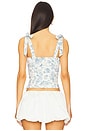 view 3 of 4 Carmella Top in Baby Blue Toile