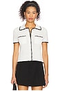 view 1 of 4 Lin Pointelle Top in White