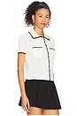 view 2 of 4 Lin Pointelle Top in White
