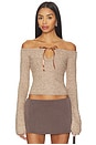 view 1 of 4 Eve Off Shoulder Top in Camel