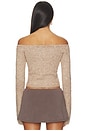 view 3 of 4 Eve Off Shoulder Top in Camel