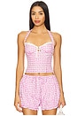 view 1 of 5 Kailey Top in Purple & White Gingham