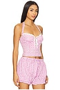 view 2 of 5 Kailey Top in Purple & White Gingham