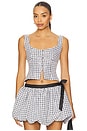 view 1 of 5 Micah Top in Black & White Gingham