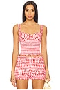 view 1 of 5 Roxy Top in Red & White Check
