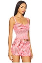 view 2 of 5 Roxy Top in Red & White Check