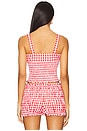 view 3 of 5 Roxy Top in Red & White Check