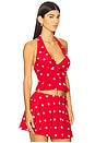 view 2 of 4 Deanna Halter Top in Cherry Red Polka Dot