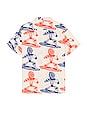 view 2 of 3 Surf Time Shirt in Red, Blue, & Ecru