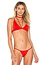 view 1 of 4 TOP BIKINI THE SIDECAR in Cherry Bomb