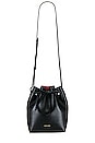 view 1 of 4 Mini Bucket Bag in Black & Flamma