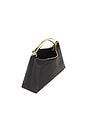 view 4 of 4 BOLSA COM ALÇA SUPERIOR DE METAL RHEA in Black