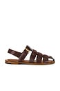 view 1 of 5 Fisherman Sandal in Chocolate