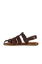 view 5 of 5 Fisherman Sandal in Chocolate
