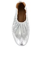 view 4 of 5 Ruched Ballerina Flat in Silver