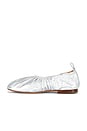 view 5 of 5 Ruched Ballerina Flat in Silver