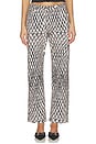 view 1 of 6 Printed Boyfriend Pant in Black Lattice
