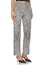 view 2 of 6 Printed Boyfriend Pant in Black Lattice