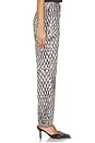 view 3 of 6 Printed Boyfriend Pant in Black Lattice