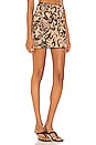 view 2 of 4 Moni Mini Skirt in Hawaiian Black & Nude