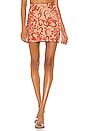 view 1 of 4 Moni Mini Skirt in Hawaiian Red & Nude