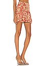view 2 of 4 Moni Mini Skirt in Hawaiian Red & Nude