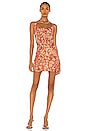 view 5 of 4 Moni Mini Skirt in Hawaiian Red & Nude