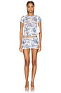 view 5 of 6 ELEKTRA 스커트 in Blue Toile Print