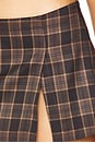 view 6 of 6 Micro Mini Skirt in Plaid Brown