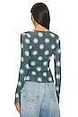view 3 of 4 Helena Top in Gradient Dot Blue
