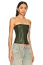 view 2 of 4 Libra Corset Top in Forest Green