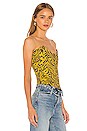 view 2 of 4 Leia Corset in Yellow Zebra Print