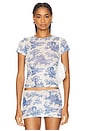 view 1 of 4 CAMISETA MINI in Blue Toile Print