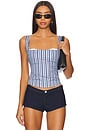 view 1 of 5 Bobby Corset in Blue Stripe