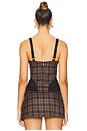 view 3 of 5 Marguerite Corset in Plaid Brown