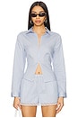 view 1 of 5 Victoria Top in Periwinkle Stripes